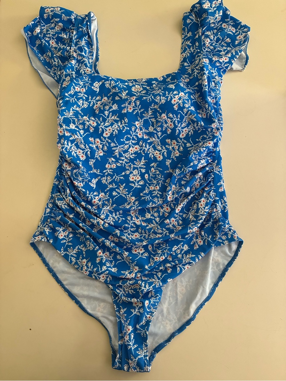 Blue Floral One-Piece Swimsuit